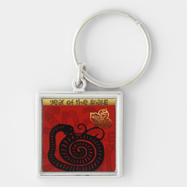 Porte-clés Cute Snake chinois Année Zodiac Anniversaire MSqK (Devant)