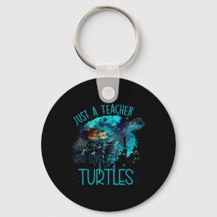 Porte-clés Cute tortue de mer Enseignant Océan Jour des terre