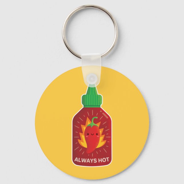 Porte-clés Cute Toujours Chaud Rouge Chili Pepper Sauce Botte (Recto)