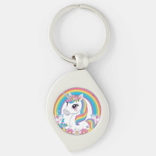 Porte-clés Cute Unicorn Arc-en-ciel magique cadeau Imaginaire