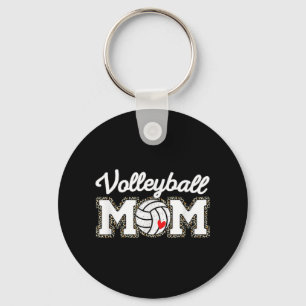 Porte-clés Cute Volleyball Maman Empreinte de léopard Fun de 
