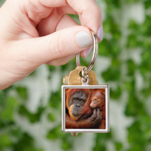 Porte-clés Cutest Baby Animals   Orangutan Mom & Baby