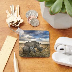 Porte-clés Cutest Baby Animals   White Rhino & Calf