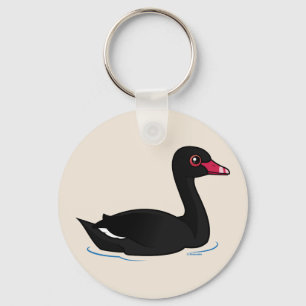 Porte-clés Cygne noir mignon