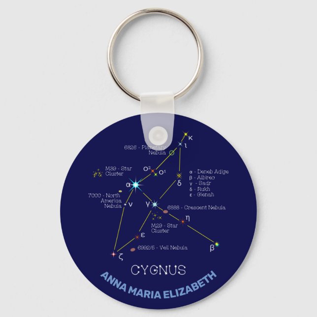 Porte-clés Cygnus de constellation de l'hémisphère nord (Recto)