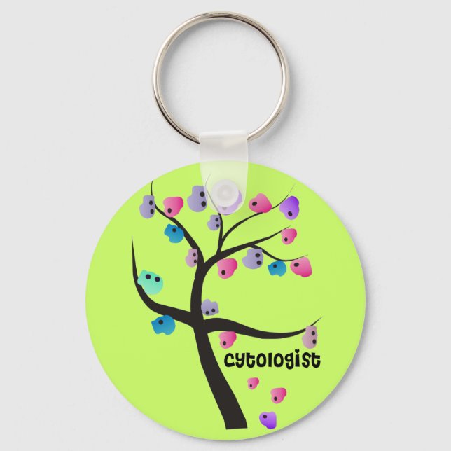 Porte-clés Cytologiste Arbre Unique Tout avec Cells Design (Recto)