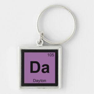 Porte-clés Da - Dayton Ohio Chimie Symbole de tableau périodi