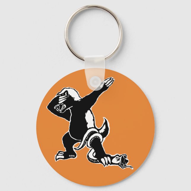 Porte-clés Dabbing Honey badger (Recto)