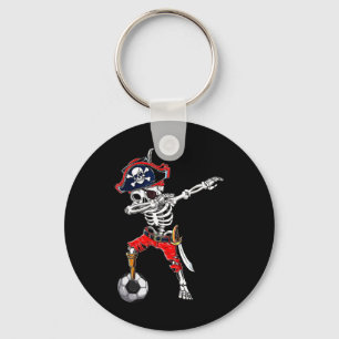 Porte-clés Dabbing Skeleton Pirate Et Soccer Ll Halloween Co