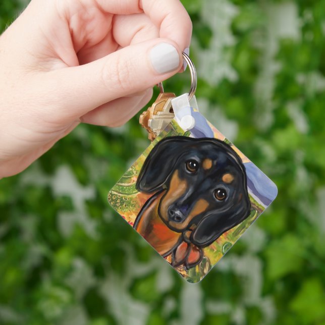 PORTE-CLÉS DACHSHUND   (main)