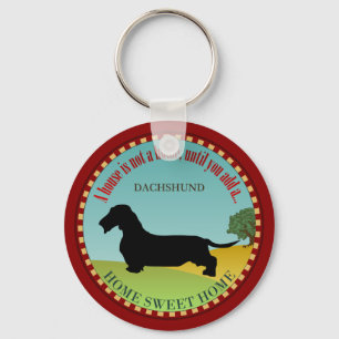 Porte-clés Dachshund [Fil à cheveux]