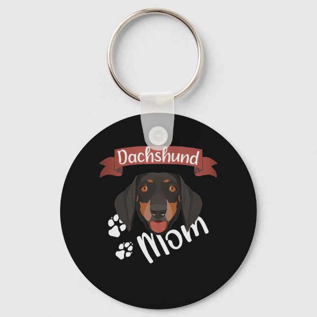 Porte-clés Dachshund Maman, Maman de chien (Recto)