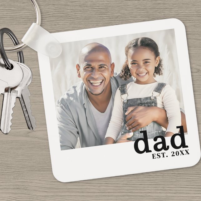 Porte-clés Dad Established Personalized Photo (Dad Established Personalized Photo keychain)
