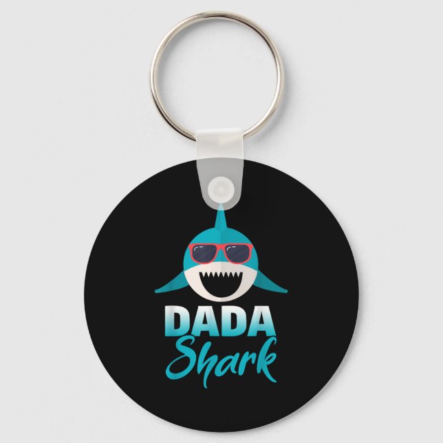 Porte-clés Dada Shark Portant un Cool Sungles Papa (Recto)