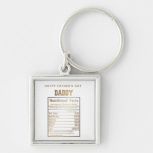 Porte-clés daddy informations nutritionnelles fête des pères