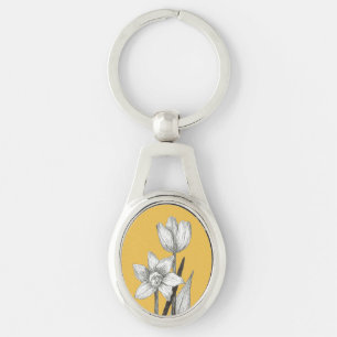 Porte-clés Daffodique et tulipe porte - clé