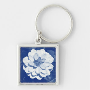 Porte-clés Dahlia - Digital Cyanotype