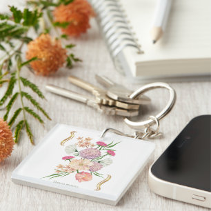 Porte-clés Dahlia Floral Design – Elegant