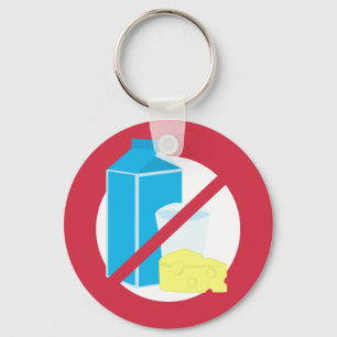 Porte-clés Dairy Free Red No Lactose ou allergie laitière Ale