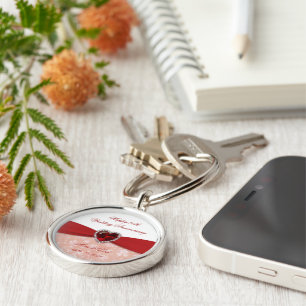 Porte-clés Damask 40e anniversaire Mariage Design