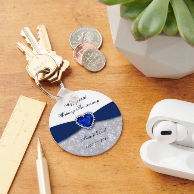 Porte-clés Damask 45e Mariage Porte - clé (Bureau)