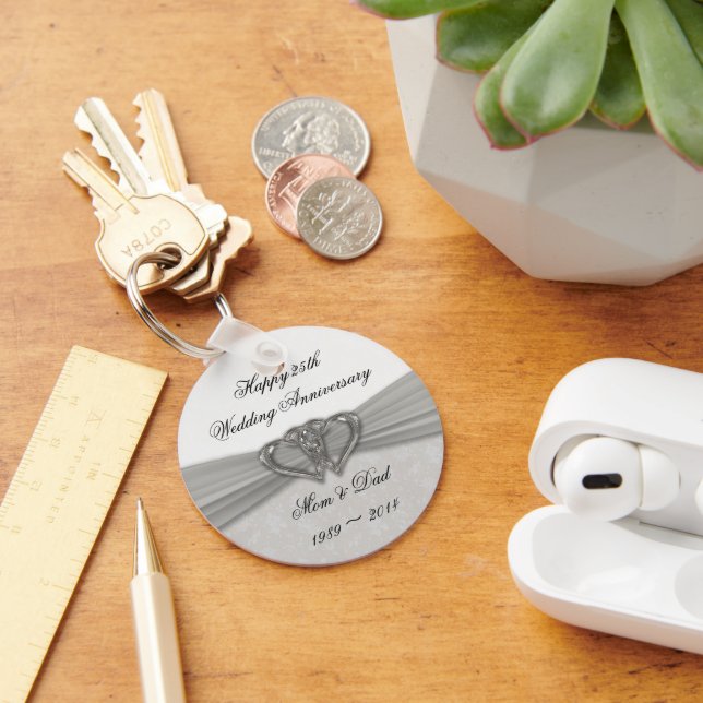 Porte-clés Damask Porte - clé du 25e anniversaire du Mariage (Bureau)