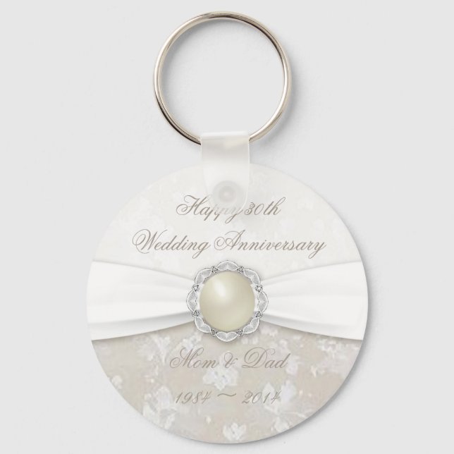 Porte-clés Damask Porte - clé du 30e anniversaire du Mariage (Recto)