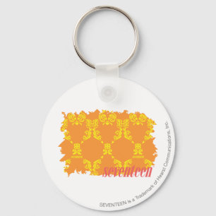 Porte-clés Damassé 4 jaune-orange