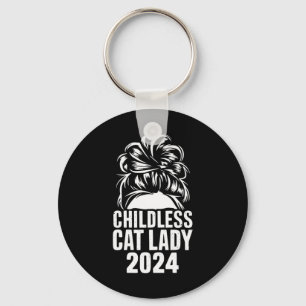 Porte-clés Dame de chat sans enfants 2024 Chignon décoiffé Dr