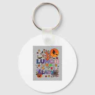 Porte-clés Dame de midi Halloween Sorcière Lune Citrouille_1