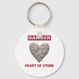 Porte-clés DANGER :  Coeur de pierre