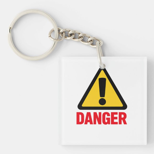 Porte-clés DANGER – Conception de Panneau d'Avertissement (Devant)