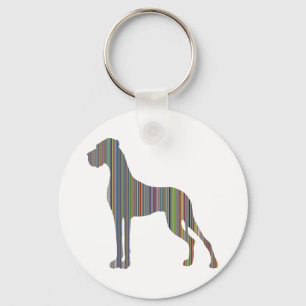 Porte-clés Danois rayé