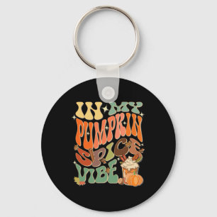 Porte-clés Dans Mon Citrouille Vibe D'Épices Halloween Thanks