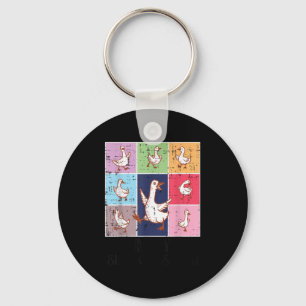 Porte-clés Dans My Goose Silly Era Retro Mème Honte Animal Fe