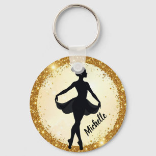 Porte-clés Danse Ballet Ballerina Or Moderne Personnalisée