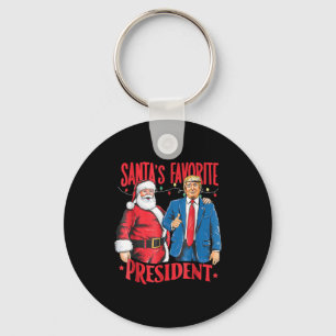 Porte-clés Danse de Santa Trump, président préféré du Père No
