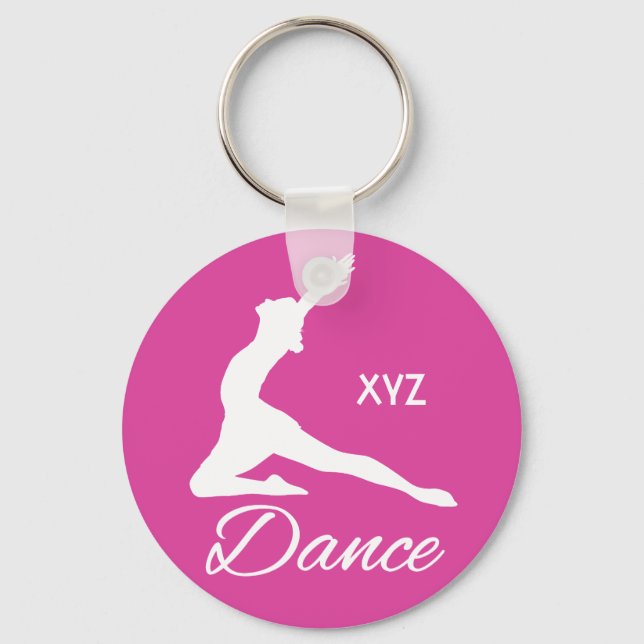 Porte-clés DANSE monogramme personnalisé & porte - clés coule (Recto)