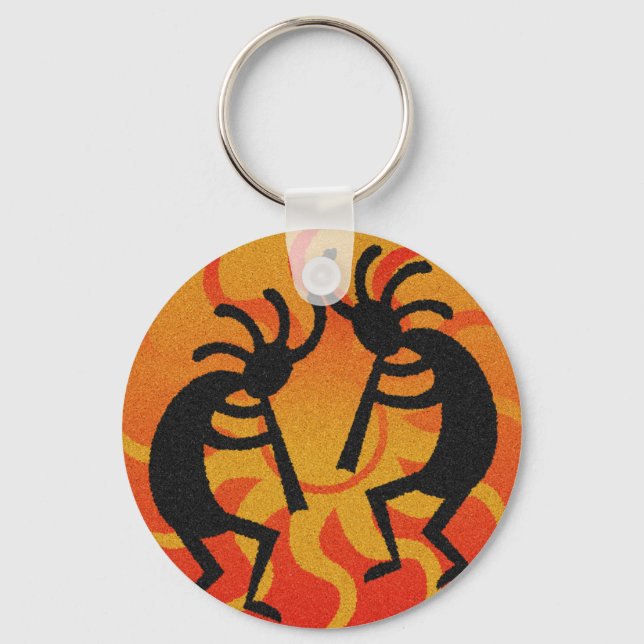 Porte-clés Danses de conception sud-ouest Kokopelli (Recto)