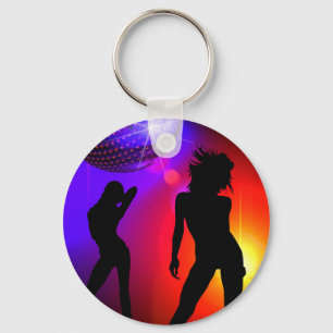 Porte-clés Danseurs Avec Disco Bal Neon Couleurs Porte - clé 