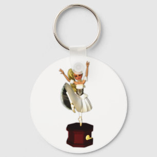 Porte-clés Danseuse de boîte à musique mignonne