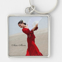 Danseuse de flamenco Belle robe rouge personnalisé