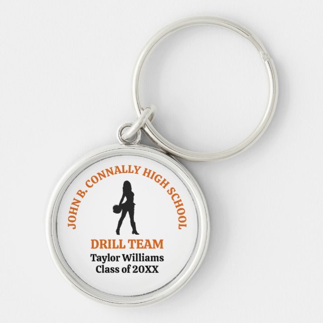 Porte-clés Danseuse de l'équipe de drill de l'école secondair (Devant)