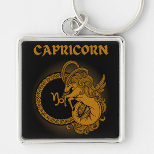Porte-clés Dark Zodiac - Capricorne   Art de l'Astrologie Méd