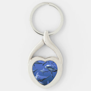 Porte-clés Dauphin bleu