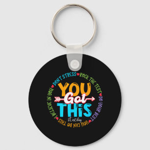 Porte-clés Day Rock The Test Teacher Test Day Vous Avez Obten