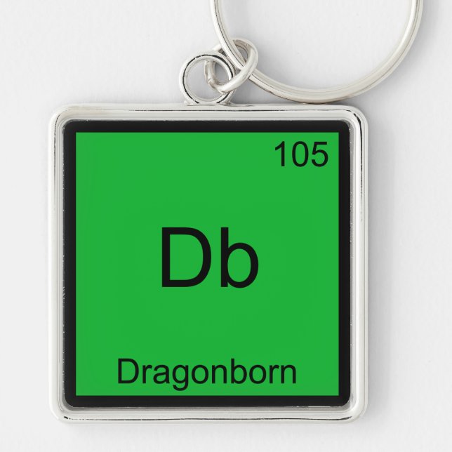 Porte-clés Db - Dragonborn Funny Chimie Élément Symbole Tee (Devant)