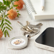 Porte-clés de caractère Kawaii amateur de café den