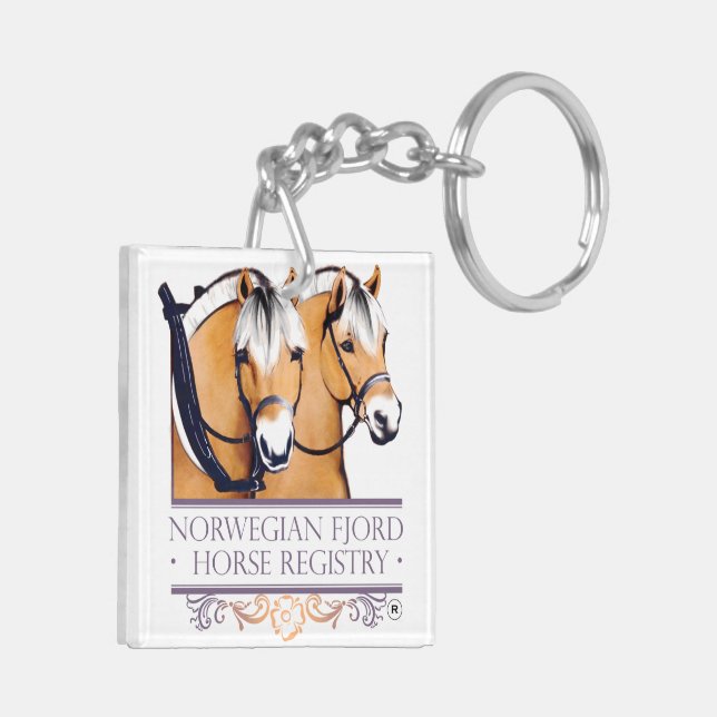 Porte - clés de carré de logo de NFHR (Dos gauche)