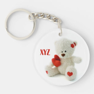 Porte - clés de coutume de Valentine de nounours